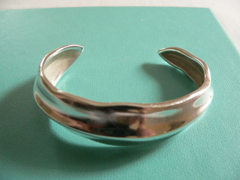 Tiffany & Co Silver Nature Leaf Bracelet Cuff Bangle Bracelet Rare 