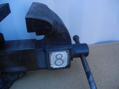 Huge Monster Craftsman Bench Vise 8 Inch Jaws 106 lbs Rare Find 