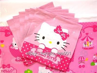 Hello Kitty Birthday Party Supplies Balloon LootBag Fork Cup Napkin 