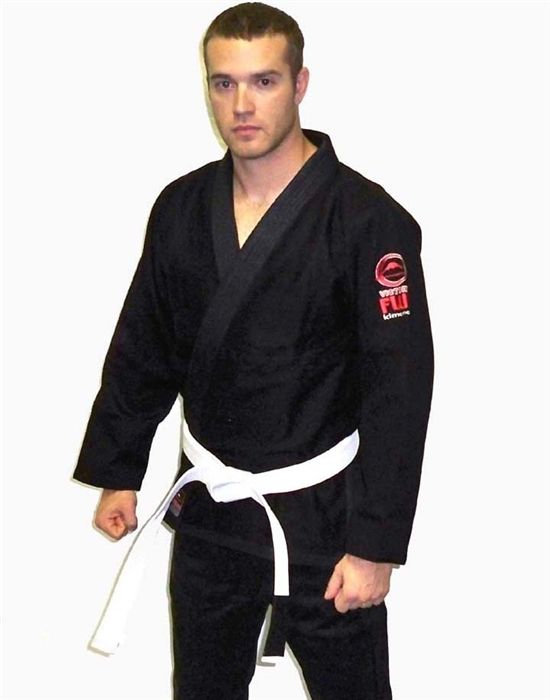 Fuji Single Weave Jiu Jitsu Gi Black   Size A3