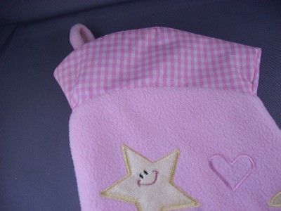 Babys First Christmas Pink Stocking Girl New Soft  