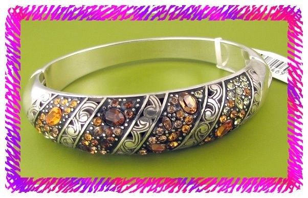 BRIGHTON Topaz CRYSTAL VOYAGE Bangle BRACELET NWT  