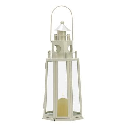 HOME LIGHTING DECOR IVORY LIGHTHOUSE 13 CANDLE LANTERN  