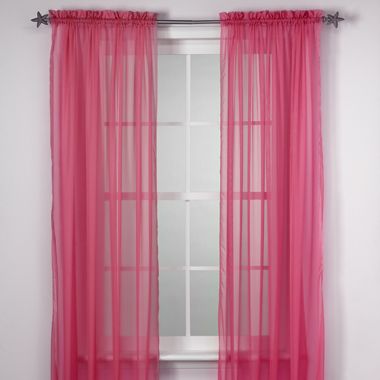 CALYPSO Pink Sheer Curtains Window Panels 84 NEW TEEN  