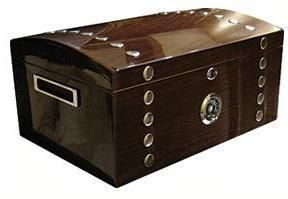   ~ LACQUER CORDOVAN WALNUT GLAZE FINISH ~ 175ct.CIGAR HUMIDOR  