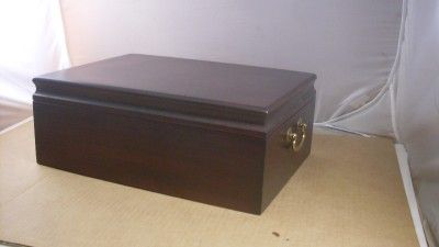 DARK WALNUT DIAMOND CROWN CIGAR HUMIDOR  