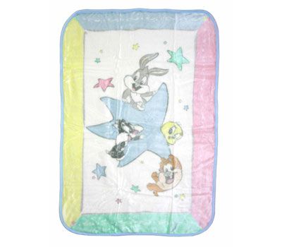 Baby Looney Tunes Plush Soft Warm Rug Throw Blanket NIP  