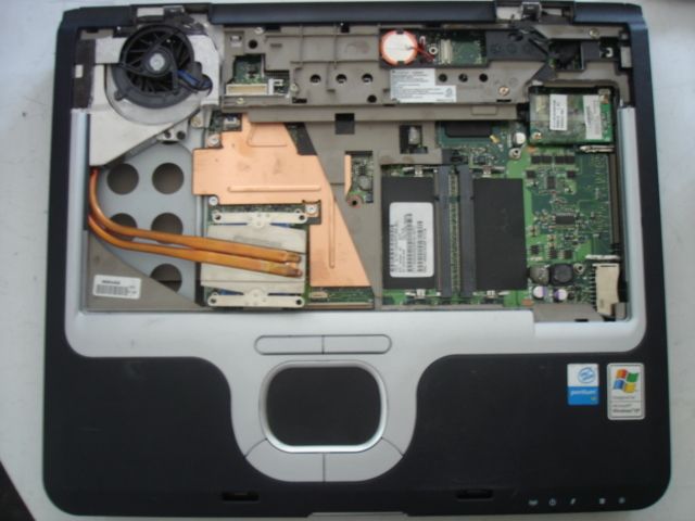 HP Compaq nc8000 MOTHERBOARD WITH bottom Casing AS IS  