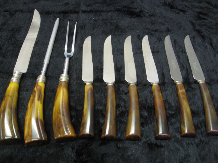 Crown Crest Sheffield England Cutlery Bakelite Set  