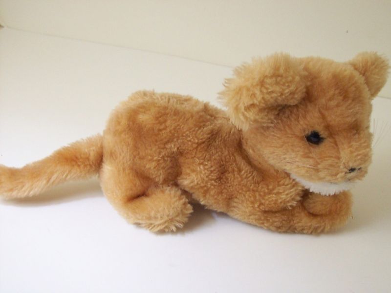 Dakin 7 Brown Plush Lion Cub Korea 1977 Vintage 30  