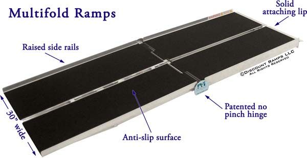 WHEELCHAIR RAMP MULTIFOLD SCOOTER RAMPS WCR730 (PVI)  