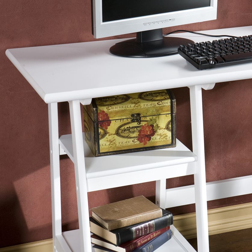 Langston White Desk Home Computer Desk Study HO9146 NEW  