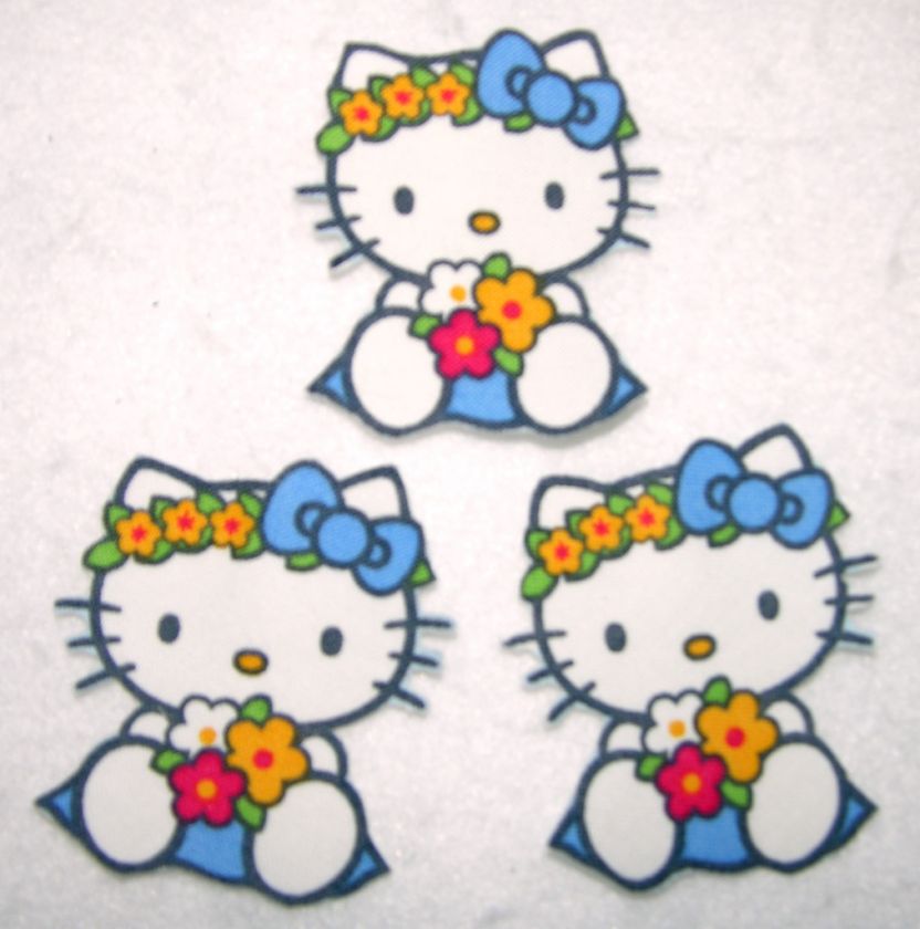 HELLO KITTY #ca FABRIC IRON ON APPLIQUES  