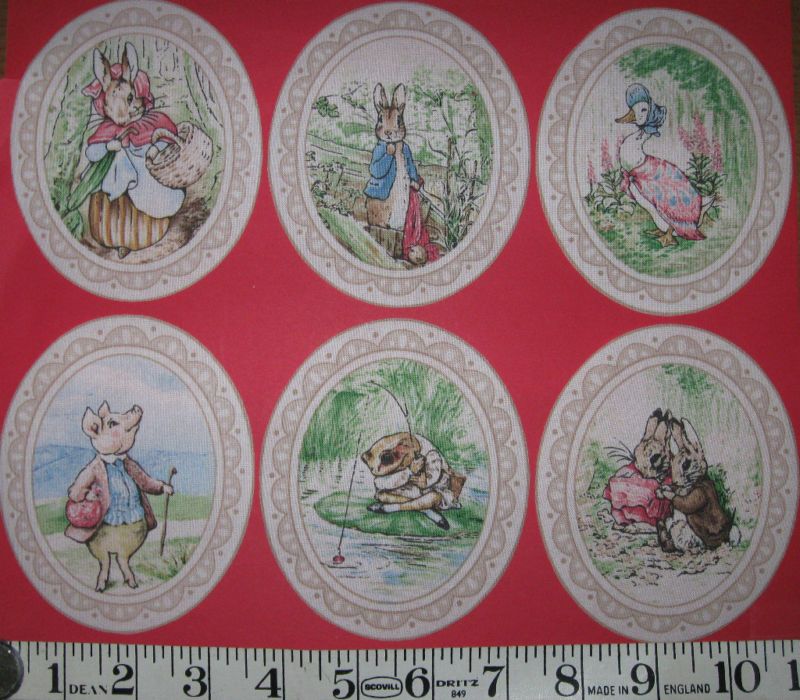 Beatrix Potter Peter Rabbit Fabric Iron On Appliques #5  