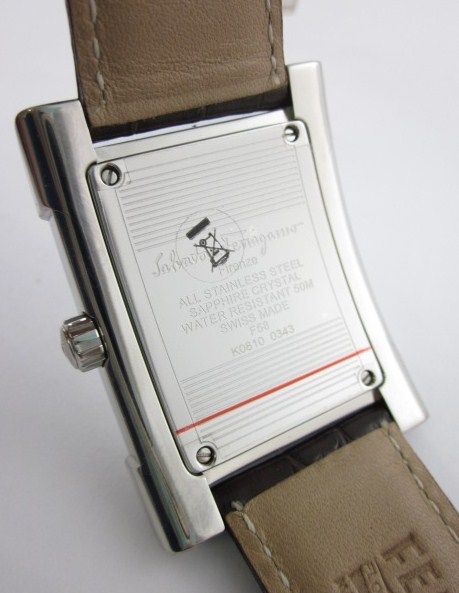 NIB SALVATORE FERRAGAMO Palagio Dial Steel Watch $1500  