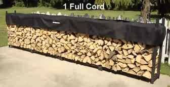 WOODHAVEN LOG, FIREWOOD RACK WITH COVER 16x4x14  