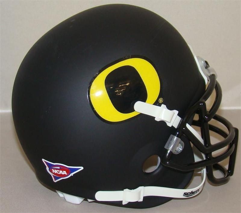 OREGON DUCKS FLAT BLACK SCHUTT MINI FOOTBALL HELMET  