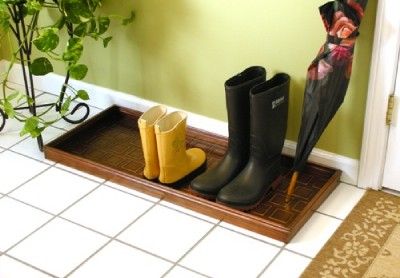 SQUARES Boot Tray garden shoe mudroom venetian bronze  