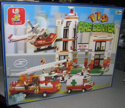 Sluban Building Blocks Firecenter Headquarters 830 PC Set New Legos 