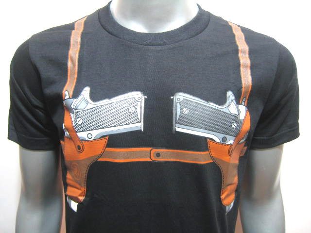 Funny Gun Holster BB T Shirt. No Cabinet Needed M L XL  