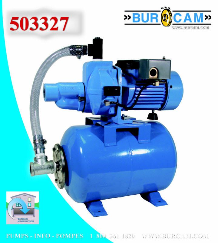 Burcam 1/2 HP Convertible Well Jet Pump and Tank 503327  