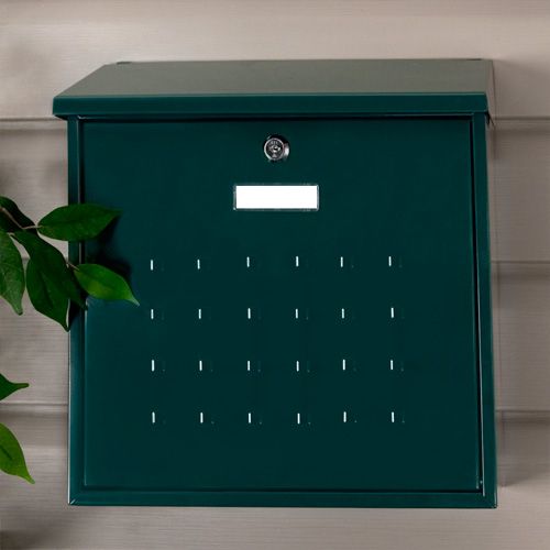 Premium Maxi Locking Wall Mount Mailbox   Green  