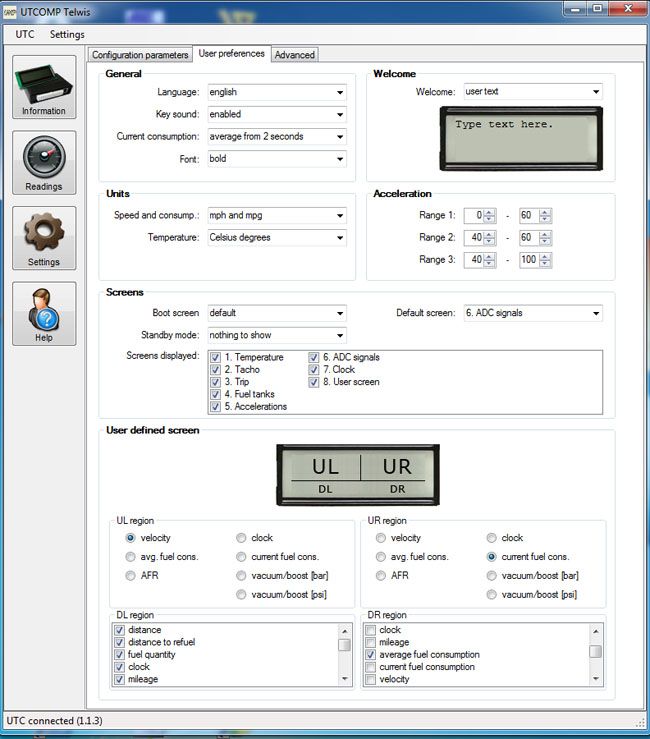 Universal Trip Computer (UTCOMP   fuel meter gauge, AFR, vacuum/boost 