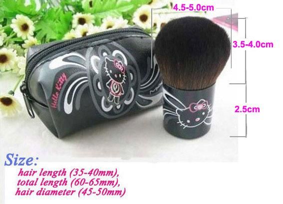 New Mini Small Cute Hello Kitty Makeup Blush Brush & Pouch Purse Bag 