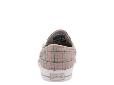 NIB**GRAVIS WOMENS LOWDOWN SLIP ON***PINK PLAID**SZ 9.5*