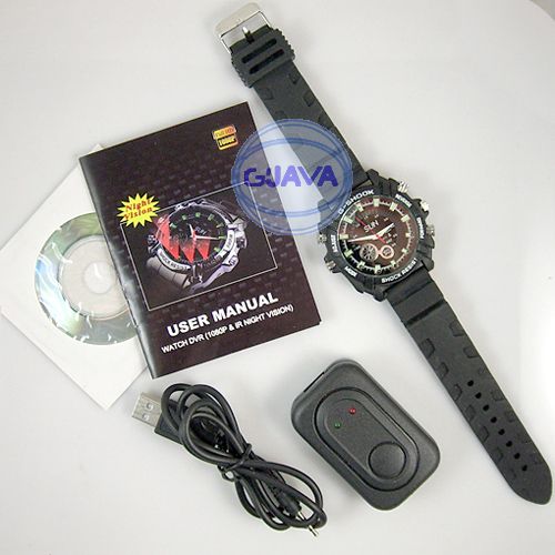 8GB Night Vision IR 1080P Waterproof Spy Watch Camera Video Recorder 