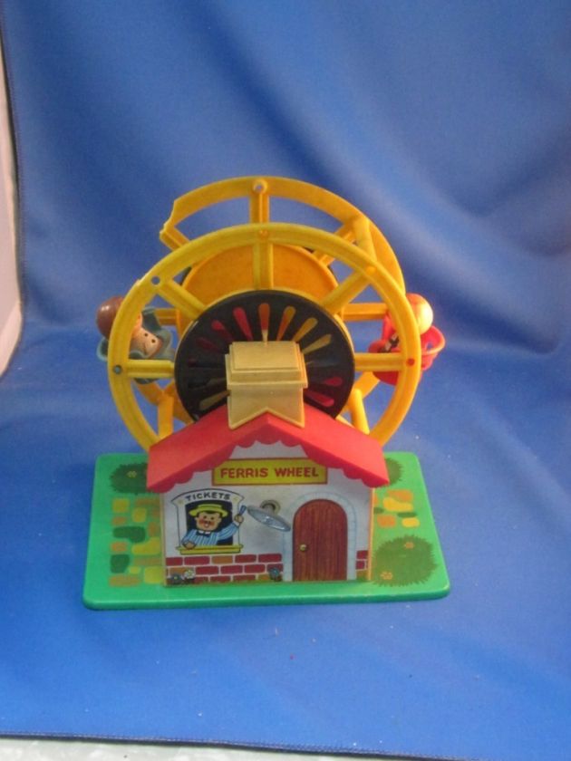 Old Little People Ferris Wheel windup music box  