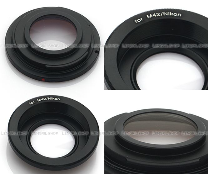 M42 Lens to Nikon AI Mount Adapter Optic Focus Infinity  