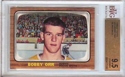 1966 67 TOPPS #35 BOBBY ORR ROOKIE RC BVG 9.5 GEM MINT BLANK BACK 1/1 