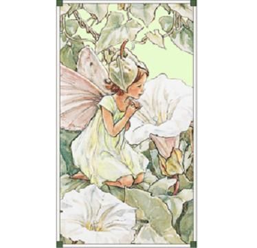 FABRIC MORNING GLORY FAIRY Fairies Angel Panel Large  