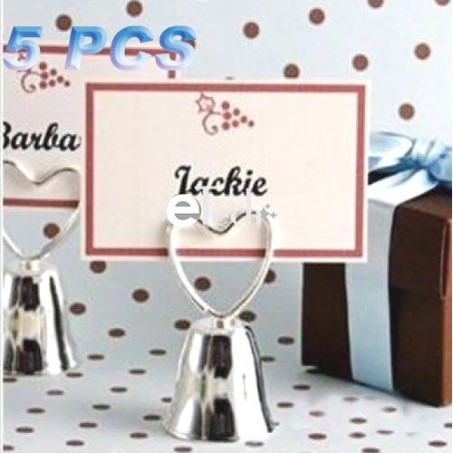 Heart BELL Wedding Place Table Name Card Holders  