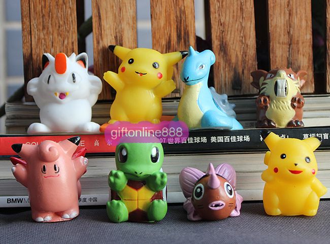 8PC Pokemon Pikachu figure Figurine doll Collection  