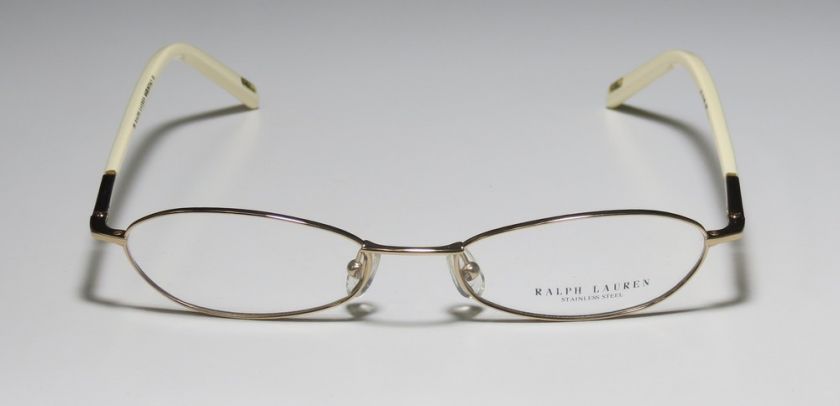 POLO RALPH LAUREN 1498 51 17 135 GOLD/IVORY FULL RIM EYEGLASS/GLASSES 