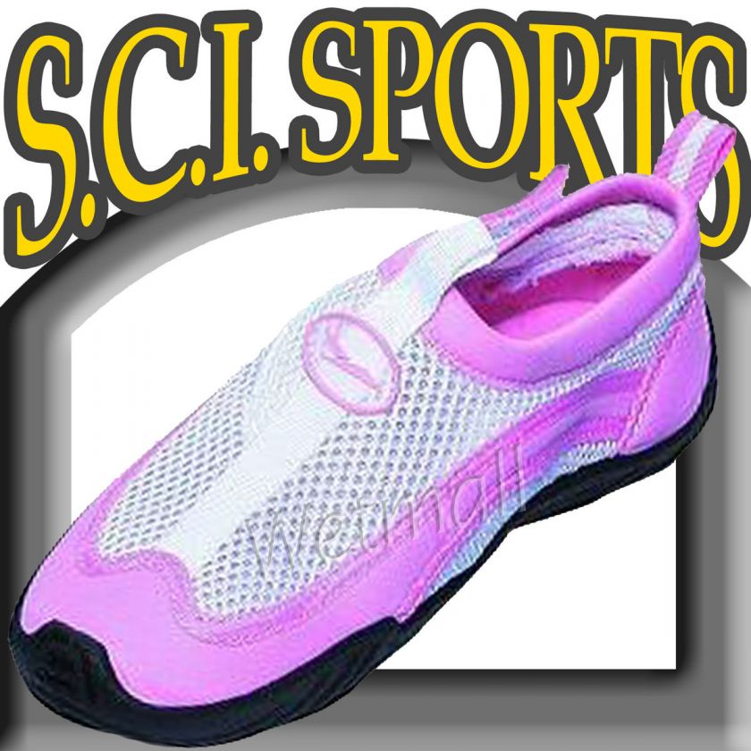   On Water Shoes Aqua Socks Pool Beach Surf Boat Aerobics Pink  