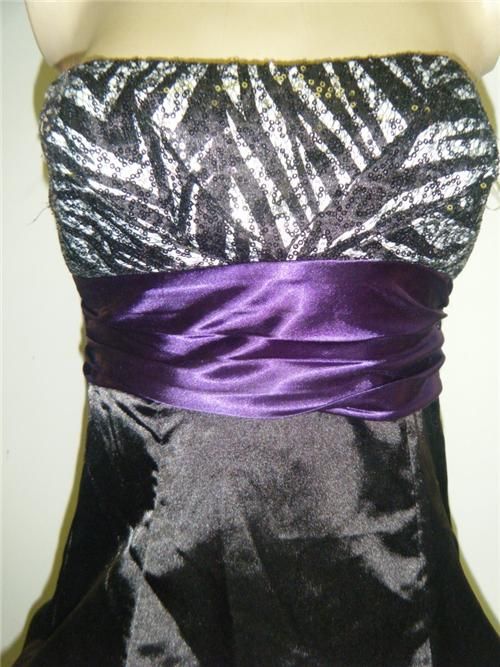   Strapless Tube Dress Zebra Animal Print PROM HOMECOMING PARTY DRESS 5