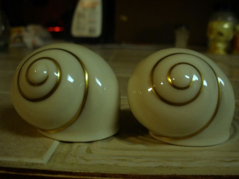 Cute Lenox Snail Salt and Pepper Shakers  