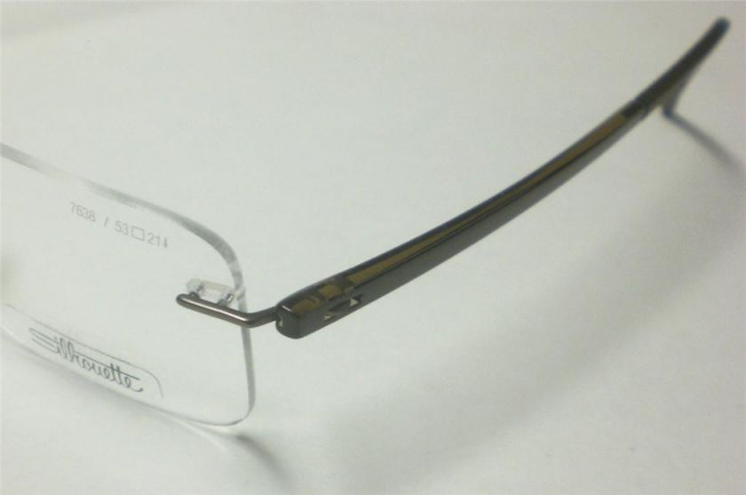 SILHOUETTE 7638 BROWN CRYSTAL 6058 EYEGLASSES 7638 51  