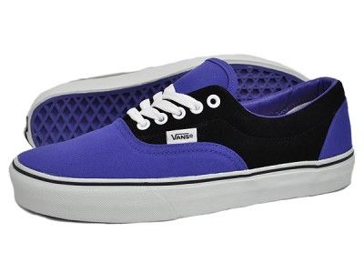 VANS ERA 11.5 PURPLE LIBERTY BLACK SHOES CANVAS SKATE  