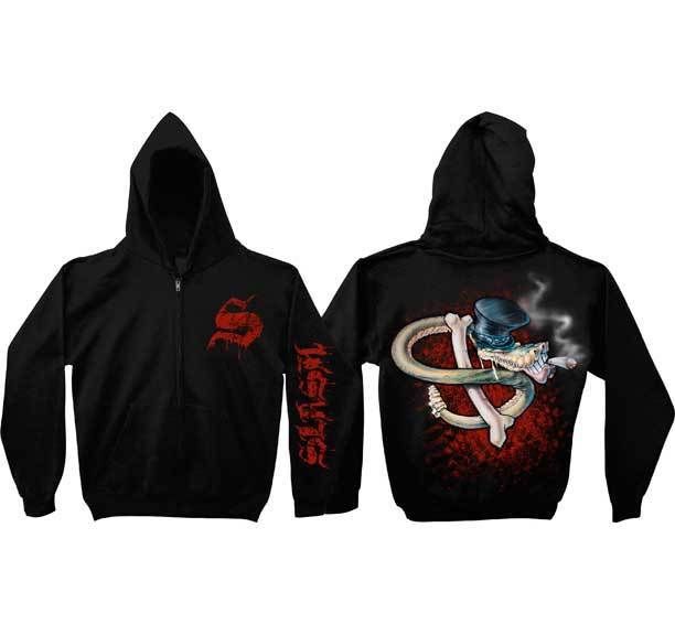 NEW Licensed Slash Snake Top Hat Band Rock Full Zip Hoodie Hoody S M L 