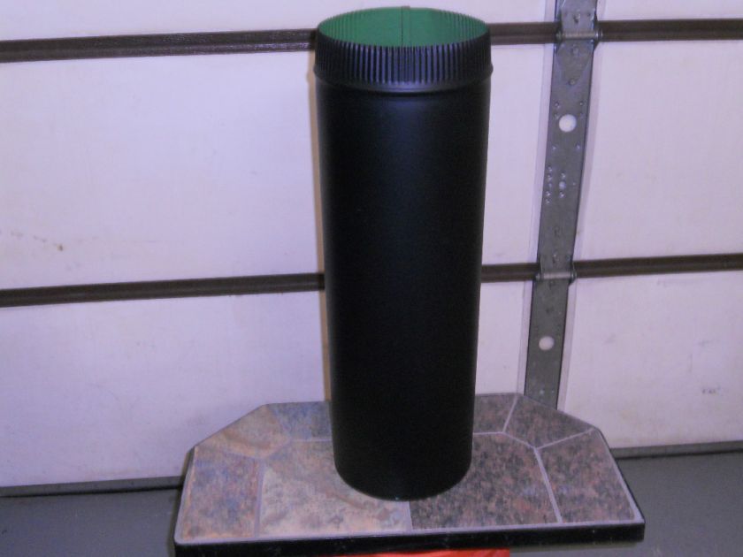 FLAT BLACK 8 X 24 WOOD STOVE PIPE 22 GAGE  