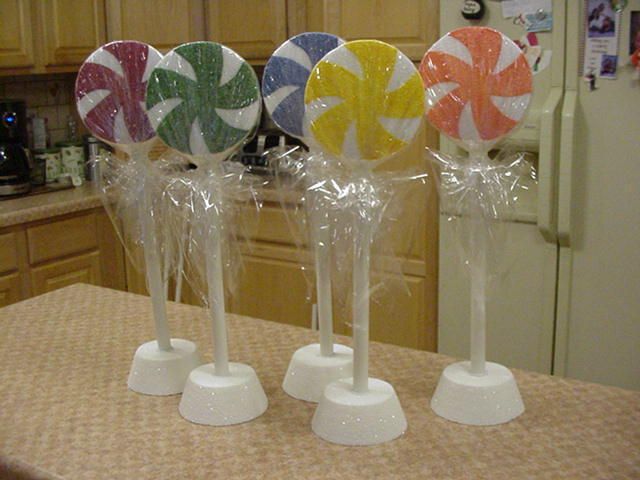 Candyland Birthday Party Lollipops Table Decoration  