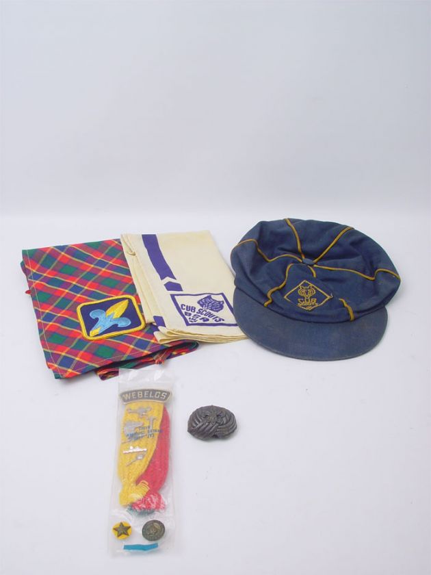 Vintage Cub Scout Webelos Hat Neckerchief Activity Pins  